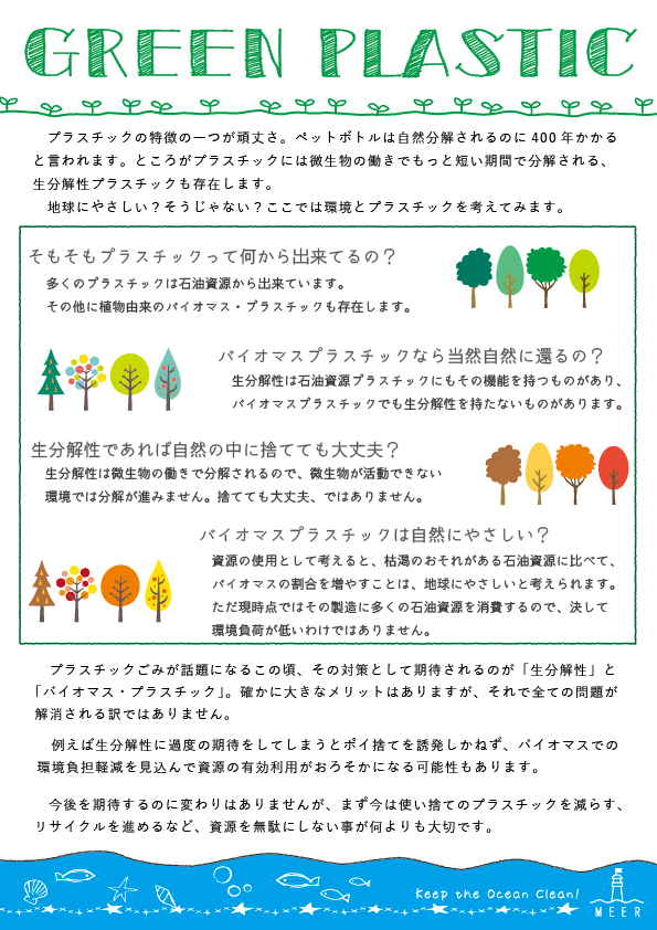 環境にやさしいプラスチック